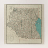  kaart van Ohio (1887) Legpuzzel (Horizontaal)