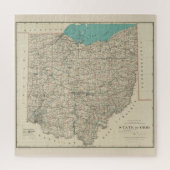  kaart van Ohio (1887) Legpuzzel (Verticaal)