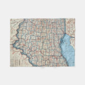  kaart van Ohio (1921) Fleece Deken (Voorkant (Horizontaal))