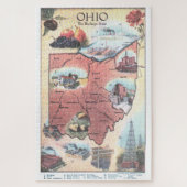  kaart van Ohio (1921) Legpuzzel (Verticaal)