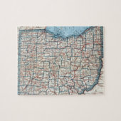 kaart van Ohio (1921) Legpuzzel (Horizontaal)