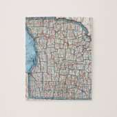 kaart van Ohio (1921) Legpuzzel (Verticaal)