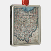  kaart van Ohio (1921) Metalen Ornament (Rechts)