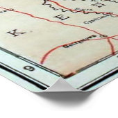  kaart van Ohio (1921) Poster (Hoek)