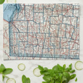  kaart van Ohio (1921) Theedoek (Gevouwen)