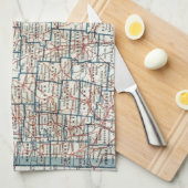  kaart van Ohio (1921) Theedoek (Quarter Fold)