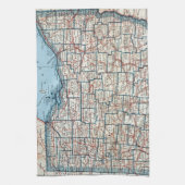  kaart van Ohio (1921) Theedoek (Verticaal)