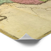 Kaart van Ohio 2 Poster (Hoek)