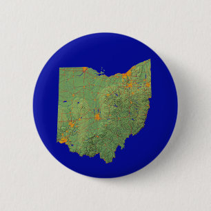 Kaart van Ohio Button
