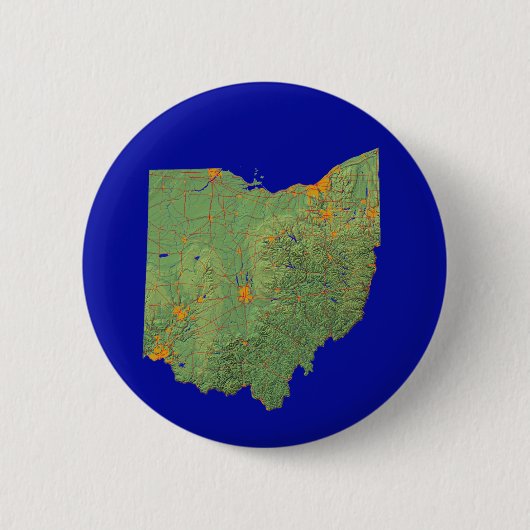 Kaart van Ohio Button (Voorkant)
