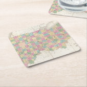 Kaart van Ohio en Indiana Kartonnen Onderzetters (Schuin)