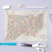 Kaart van Ohio en Indiana Tissuepapier (Craft)