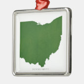 Kaart van Ohio Metalen Ornament (Links)