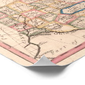 kaart van Ohio Poster (Hoek)