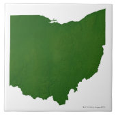 Kaart van Ohio Tegeltje (Voorkant)