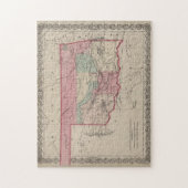  kaart van Oklahoma (1869) Legpuzzel (Verticaal)