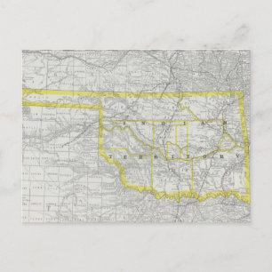 kaart van Oklahoma (1889)