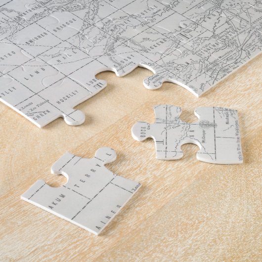 kaart van Oklahoma (1889) Legpuzzel (Zijkant)