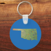 Kaart van Oklahoma Sleutelhanger (Voorkant)
