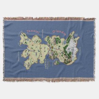 Kaart van Olandra en Junziel - Drow Blanket Deken