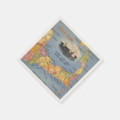 Kaart van Old Cape Cod Massachusetts Servet (Hoek)