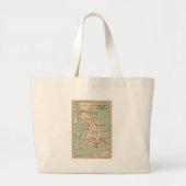 Kaart van Old England Grote Tote Bag (Voorkant)