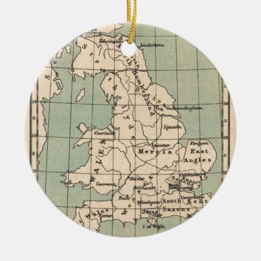 Kaart van Old England Keramisch Ornament (Voorkant)