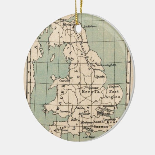 Kaart van Old England Keramisch Ornament (Links)