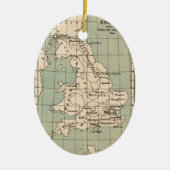 Kaart van Old England Keramisch Ornament (Voorkant)