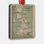 Kaart van Old England Metalen Ornament (Rechts)