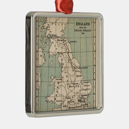 Kaart van Old England Metalen Ornament (Rechts)