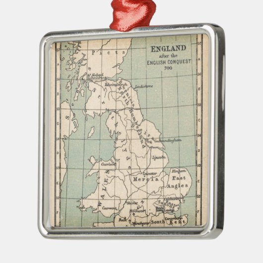 Kaart van Old England Metalen Ornament (Links)
