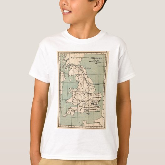 Kaart van Old England T-shirt (Voorkant)