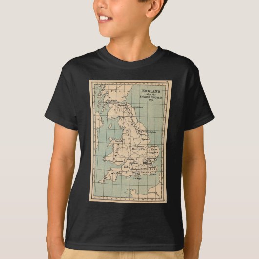 Kaart van Old England T-shirt (Voorkant)