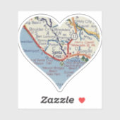 Kaart van Old Santa Cruz Sticker (Vel)