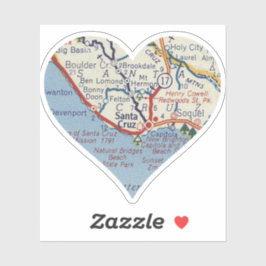 Kaart van Old Santa Cruz Sticker