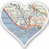 Kaart van Old Santa Cruz Sticker (Voorkant)