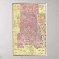  kaart van Omaha Nebraska (1903)