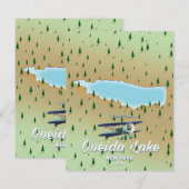 kaart van Oneida Lake New York (Voorkant / Achterkant)