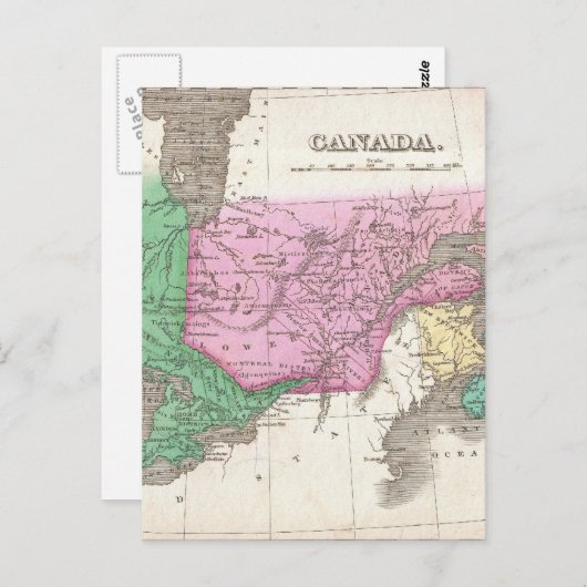  kaart van Ontario en Quebec (1827) (Voorkant / Achterkant)