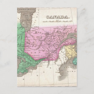  kaart van Ontario en Quebec (1827)