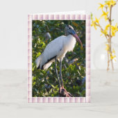 Kaart van ooievaar (Gele Bloem)