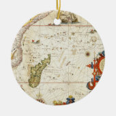 Kaart van Oost-Afrika en Madagaskar, 1596 (hand-co Keramisch Ornament (Voorkant)