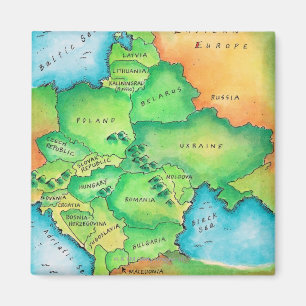 Kaart van Oost-Europa Magneet