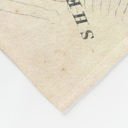  kaart van Oost-Hampton New York (1873) Fleece Deken (Hoek)