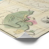 Kaart van Oost-Kansas Poster (Hoek)