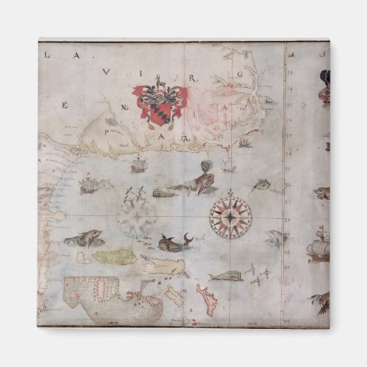 Kaart van Oost-Noord-Amerika Magneet (Voorkant)