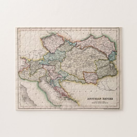 kaart van Oostenrijk (1832) Legpuzzel (Horizontaal)