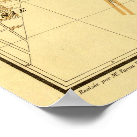  kaart van Oran Algerije (1913) Poster (Hoek)