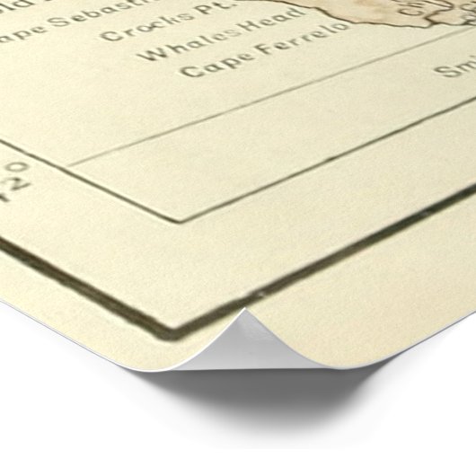  kaart van Oregon (1911) Poster (Hoek)